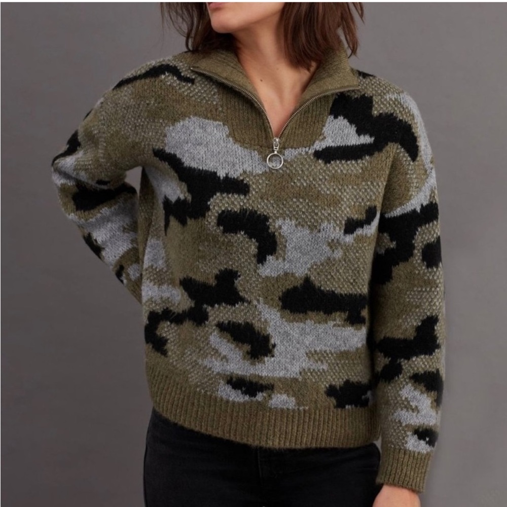 NWT Anthropologie camo sweater